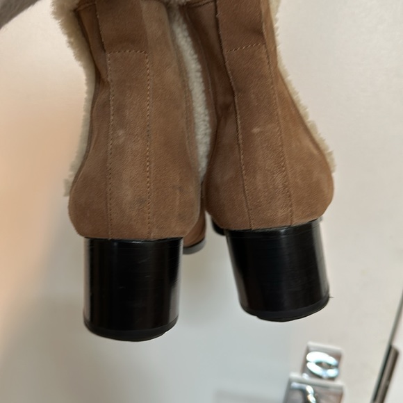 Rag & Bone Walker Shearling Trimmed Suede Ankle Boots - Picture 8 of 8